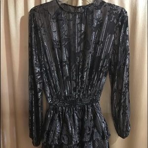 Zara Black and Silver Mini Dress